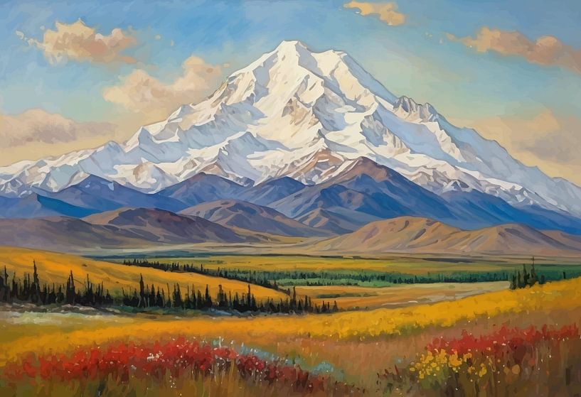 Denali Mountain Landscape by MIROKKU