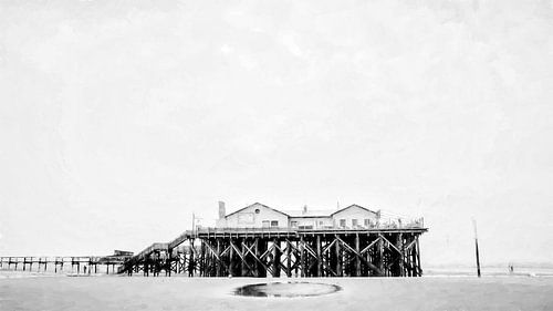 paalwoning op de Noordzee