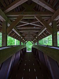 Covered bridge over the Wutach by Timon Schneider