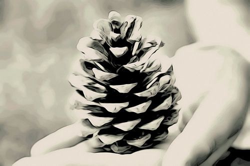 Dennenappel - Pine Cone van Elly Michiels-Fleuren