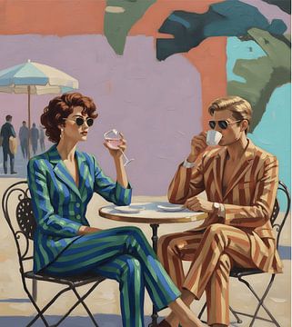 Retro Terrace Style Scene