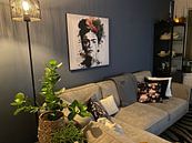 Kundenfoto: Frida schwarz & weiß mit Blumenspritzern von Bianca ter Riet