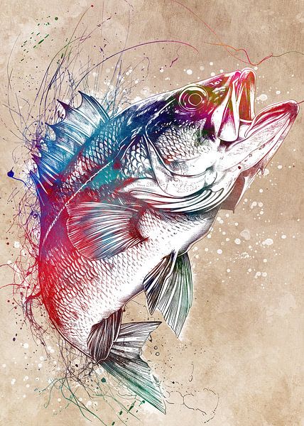 Angelsport Kunst #Fischen von JBJart Justyna Jaszke