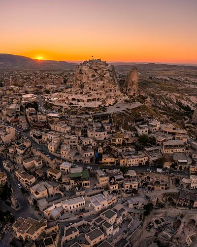 Göreme in Cappadocië bij zonsondergang