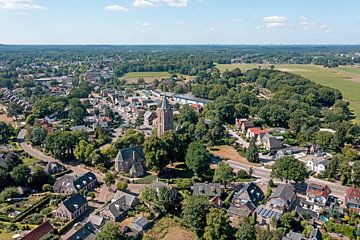 Luchtfoto van het stadje Soest in Nederland