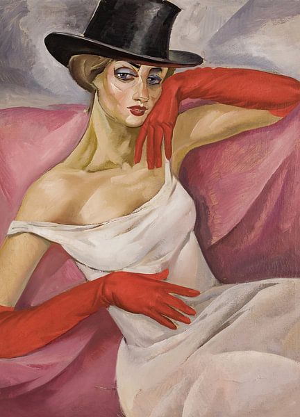 Boris Dmitrijewitsch Grigorjew - Dame mit Zylinder von Peter Balan