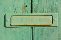 Groene deur met brievenbus, Alentejo Portugal van My Footprints thumbnail