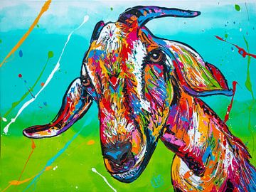 Curious goat by Happy Paintings