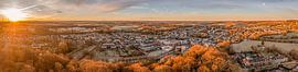 Drone panorama van de zonsopkomst in Simpelveld