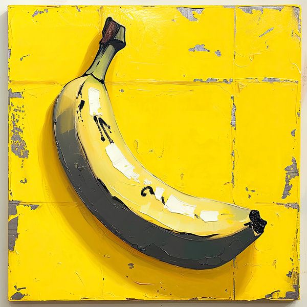 Stilleven met Banaan van Vlindertuin-Art