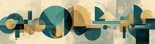 Circles | Abstract Beige with Circles by Modern Collection