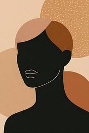 abstract portrait in earth tones by FoXo Art