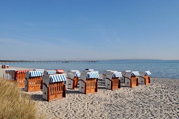 Oostzeestrand in Binz met strandstoelen van GH Foto & Artdesign