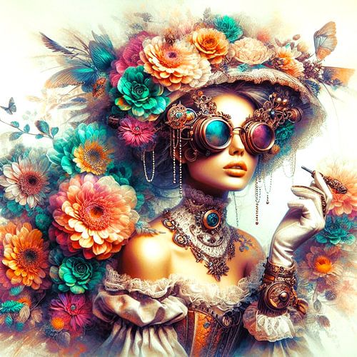 Purple and blue glasses