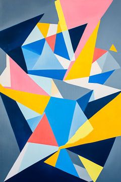 Colourful geometric composition - Abstract by Poster Art Shop