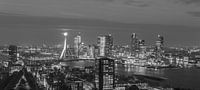 Full moon over Erasmusbridge Rotterdam