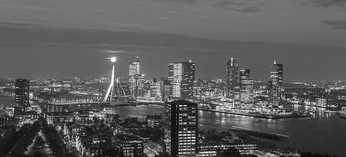 Full moon over Erasmusbridge Rotterdam