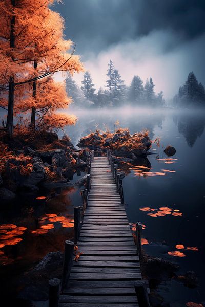 Moody blissful lake by haroulita