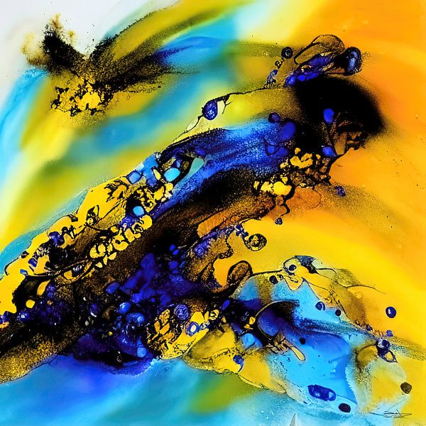 painting of alcohol ink. by Gelissen Artworks
