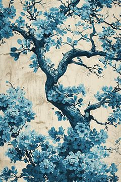 Bleu Tint Blossom | Bleu Blossom sur Art Merveilleux
