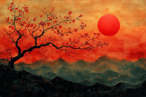 peinture japonaise paysage