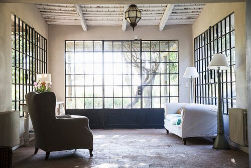 Serre met invallend zonlicht