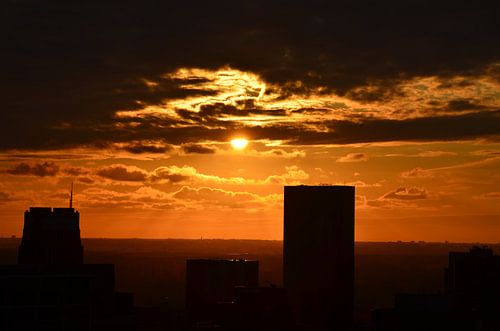 Rotterdam Center Sunset
