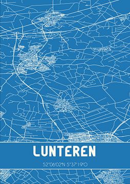 Blaupause | Karte | Lunteren (Gelderland) von Rezona