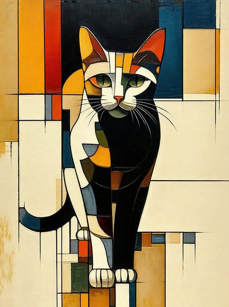 Geometric Cat by ARTEO Paintings