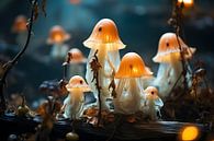De gloeiende spookvlieg paddenstoelen van Heike Hultsch thumbnail