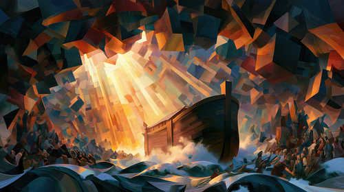 Light shines upon Noah’s Ark: a Cubist panorama
