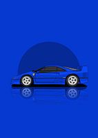 Kunst 1989 ferrari f40 Blau