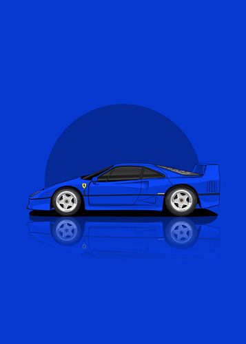 Kunst 1989 ferrari f40 Blau