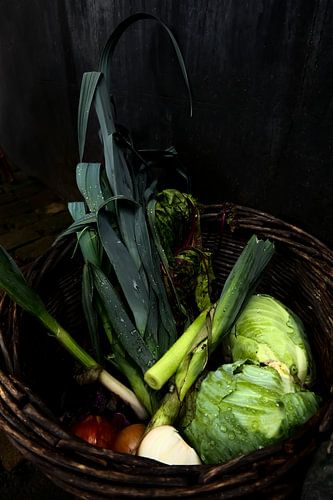 Vegetable basket with winter vegetables