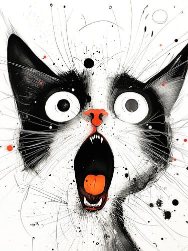 Tekening van een kat – dierentekening 11 #kat