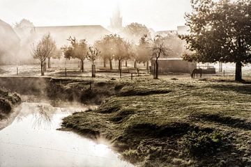 Zijtak van de rivier de Geul bij Watermolen van Wijlre van Rob Boon