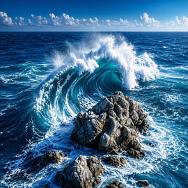 Fantasy Décoration Murale: MARAVION – Les vagues de la mer