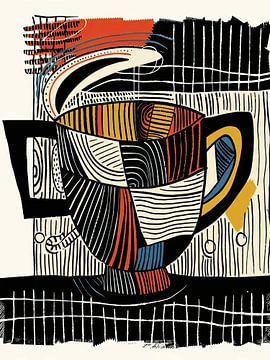 Koffie Kopje Stijl Abstract van TOAN TRAN