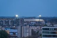 Het Feijenoord Stadion De Kuip in Rotterdam by Night met de nieuwe verlichting van MS Fotografie | Marc van der Stelt thumbnail