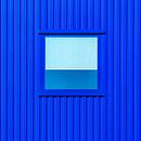 Blauwe doorkijk abstract van Hans Kwaspen thumbnail