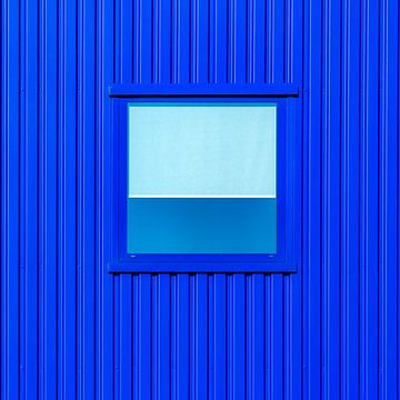 Blauwe doorkijk abstract