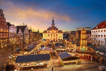 Kerstmarkt in Lüneburg, Duitsland