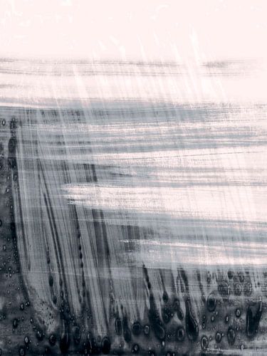 Japanse Zee Abstractie in Grijs Beige Neutraal