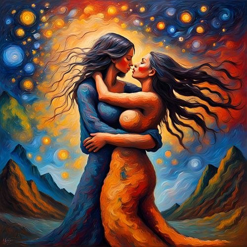 Een kus voor het afscheid