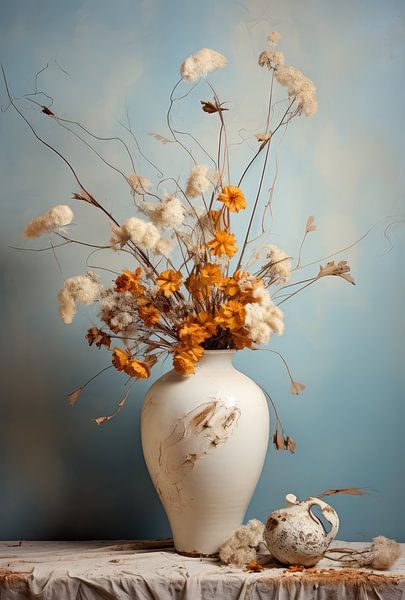 Dry bouquet amber in vase by Ellen Reografie