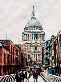 Zu Fuß zur St. Pauls Cathedral von Dorothy Berry-Lound