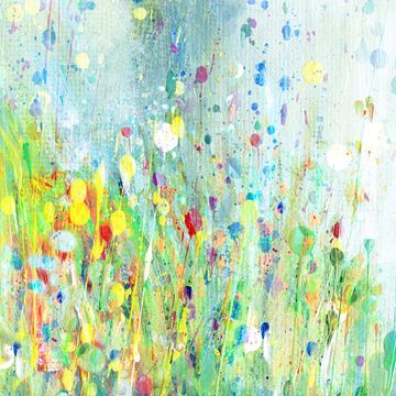 Bloemen spatten van Claudia Gründler