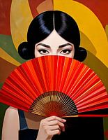 Woman with fan