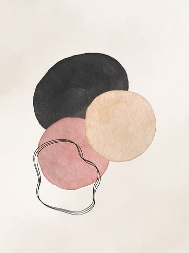 Minimalist abstract shapes - Neutral Beige & Pink Shades 02