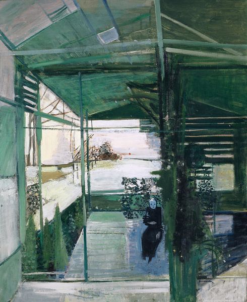 Old Woman in Greenhouse, Walter Kurt Wiemken by Masterful Masters